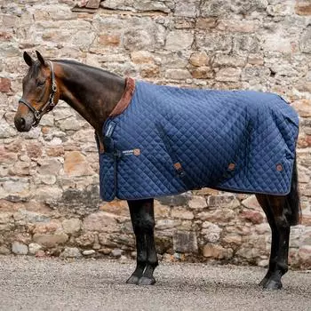 Horseware Signature Stable 200g Navy/Brown & Silver 155