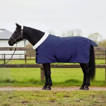 vidaXL Pferdedecke Fleece marineblau 165cm