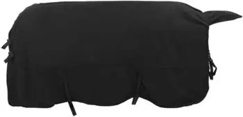vidaXL Pferdedecke Polyester schwarz 135cm