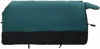 vidaXL Pferdedecke Polyester dunkelgrün/schwarz 165cm