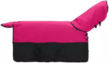 vidaXL Pferdedecke rosa/schwarz, Polyester, 95cm