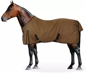Equinate Springfield Regendecke mit Fleeceinnenfutter, wasserdicht, braun, 155cm