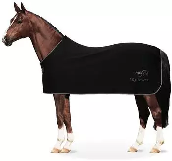 Equinate Orlando Abschwitzdecke Fleece, schwarz, 145cm