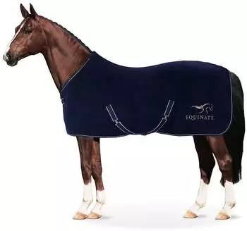Equinate Nevada Abschwitzdecke Fleece, navy, 125cm