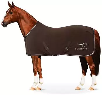 Equinate Arizona Abschwitzdecke Polar Fleece, braun, 125cm