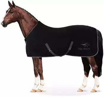 Equinate Nevada Abschwitzdecke Fleece, schwarz, 165cm