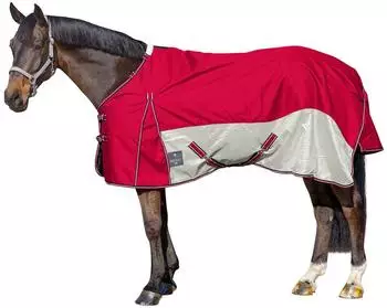 EQuest Breeze Pferdedecke rot/grau, 135cm (407750.3)