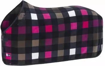 Eskadron Abschwitzdecke FLEECE STAMP blau-wei&szlig;-graubraun-lipstick - M