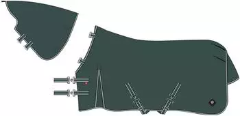 Imperial Riding IRHBasic Sommer-Outdoordecke mit abnehmbarem Halsteil, gr&uuml;n (DE50325BP10-6000-195)