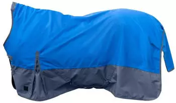 HKM Glasgow Thermodecke Highneck 1200D 300g, kobaltblau/grau, 145cm