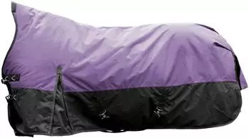 HKM Norwich 600D Highneck-Regendecke mit Fleecefutter, lila/schwarz, 135cm