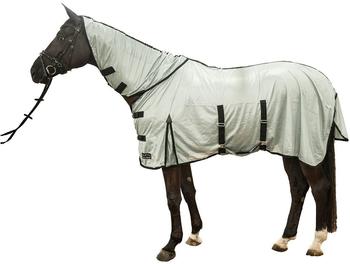 HKM Fliegendecke mit Halsteil silber 145 cm