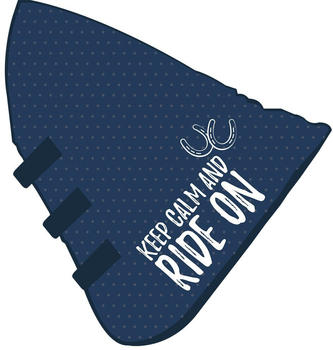 Pfiff Halsteil für Fliegendecke Keep Calm, blue, Gr.: Pony
