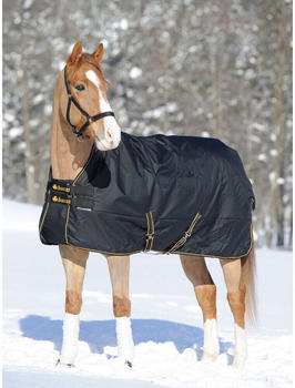 Bucas Irish Turnout Extra High Neck 300g 125cm schwarz/gold