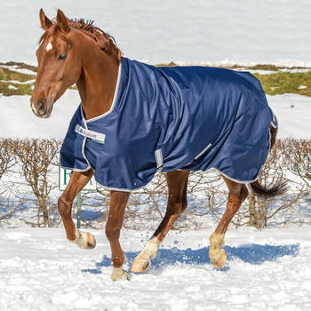 Bucas Outdoordecke Freedom Turnout High Neck 150g 145cm navy/silber