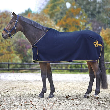 Waldhausen Weiche Fleece und Sponsorendecke 155cm blau/gold (6318805-155)