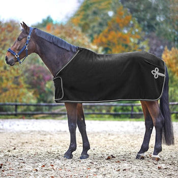 Waldhausen Weiche Fleece und Sponsorendecke 155cm schwarz/silber (6318801-155)