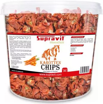 Supravit Karottenchips 2kg Eimer Karottenchips für Pferde