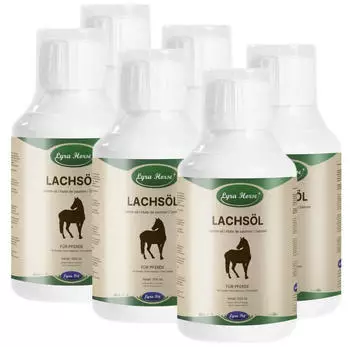 Lyra Pet 6 x 500 ml Lyra Horse 100 % Lachsöl für Pferde
