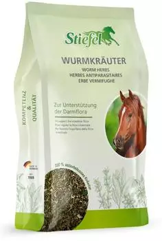 Stiefel Wurmkräuter für Pferde 100% naturbelassene Kräutermischung kann zur Unterstützung der Darmflora beitragen Keine Wurmkur 1kg