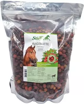 Stiefel Hagebutten für Pferde 100% naturbelassene Hagebutten gesundes Leckerli zur Belohnung ideal für alle Pferde 2,5kg
