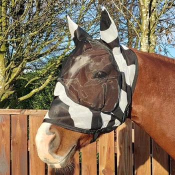 Bucas Buzz-Off Zebra Mask & Ears - Zebra