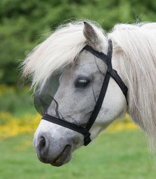 Waldhausen Fliegenmaske Basic, ohne Ohren, schwarz, Pony