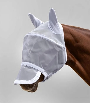 Waldhausen Fliegenmaske Premium Space, mit Ohren- und Nasenschutz, Silber, Pony
