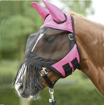 Busse everline Fliegenmaske FLY COVER FRANSEN Warmblut, extra groß, pink/schwarz