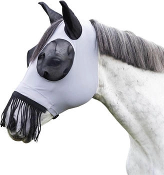 Busse Fliegenmaske Twin Fit Flexi FR, WB, grau