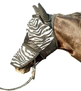 HKM Zebra Fliegenschutz weiß/schwarz One Size, warmblut