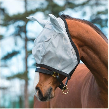 Horseware Fliegenmaske AMIGO Fly Mask silver/darkgrey Warmblut