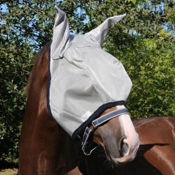 Horseware New Amigo FlyMask Größe: P Farbe: silver-navy