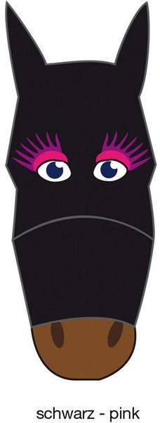 Pfiff Gesichtsmaske Reiten mit Motiv schwarz/pink VB