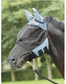 Busse Fly Cover Pro Fliegen Schutz Maske Xtra Warmblut hellblau/schwarz (633027-BL9-C36)