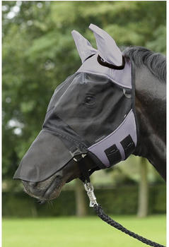 Busse Fly Cover Pro Fliegen Schutz Maske Xtra Warmblut grau/schwarz (633027-F92-C36)