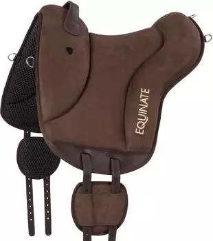 Equinate Newfield Reitpad synthetisches Wildleder, Pony, braun