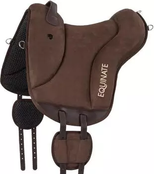 Equinate Newfield Reitpad synthetisches Wildleder, braun