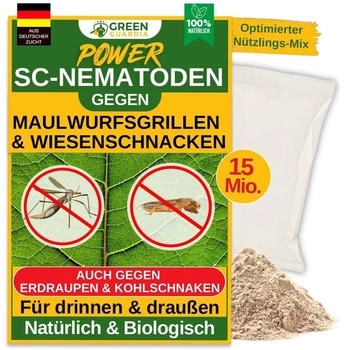 Green Guardia SC-Nematoden gegen gegen Maulwurfsgrillen, Wiesenschnaken und Erdraupen 15 Mio. für 30 m²