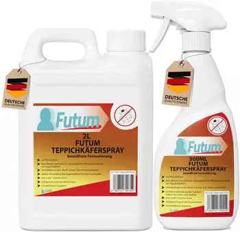 Futum 2L + 500ml Teppichkäferspray 2500 ml Spray