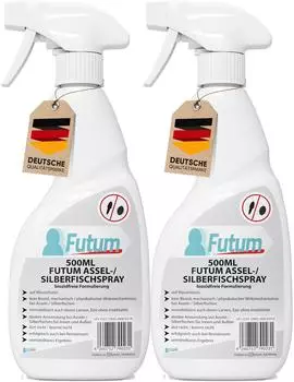 Futum 2x500ml Silberfisch- / Asselspray 1 l Spray (F400020-04)