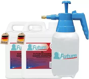 Futum 2x2L Schaben- / Kakerlakenspray + 2L Sprüher 4 l Spray (F110370-06)