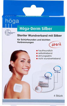 Höga Höga-Derm Silber steriler Wundverband Silberschichtung 2 Größen (4 Stk.)
