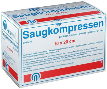 Fesmed Saugkompressen unsteril 10 x 20 cm unsteril (25 Stk.)