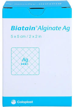 Coloplast Bitain Alginate Ag Kompressen 5x5 cm (30 Stk.)