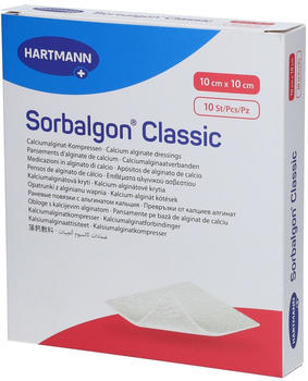 Hartmann Sorbalgon Classic 10x10 cm Calciumalginat-Kompresse (10 Stk.)