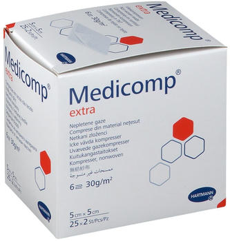 Hartmann Medicomp extra Vlieskomp.steril 5x5 cm 6-lagig (25x2 Stk.)