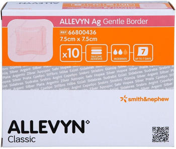 CrospMedical Allevyn Ag Gentle Border 7,5 x 7,5cm Wundverband (10 Stk.)