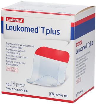 Docpharm Leukomed transp.plus sterile Pflaster 5x7,2 cm (50 Stk.)