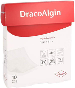 Dr&auml;co Dracoalgin 5x5 cm Alginatkompresse (10 Stk.)